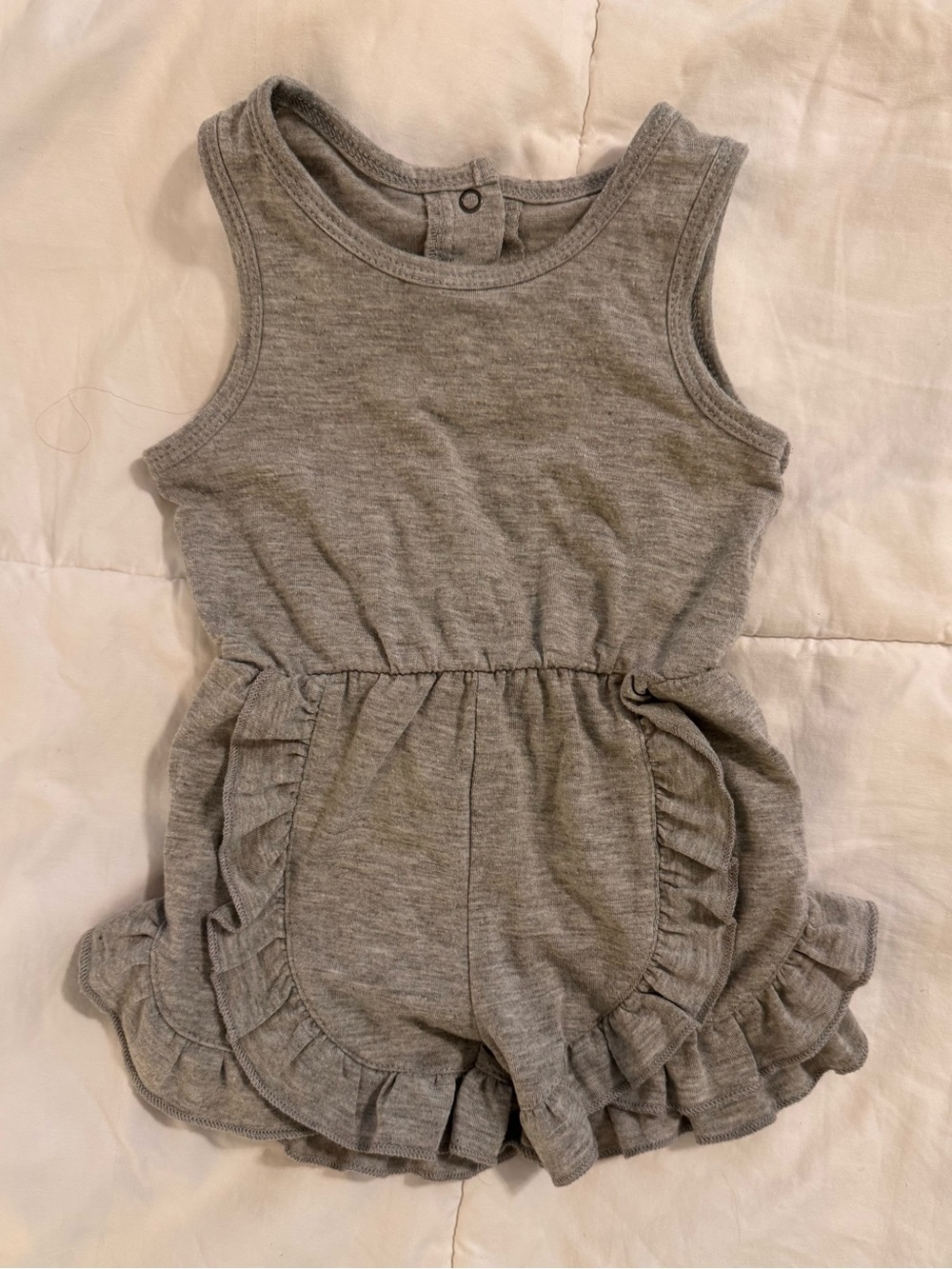 Grey Ruffle Romper - Picture 3 of 4